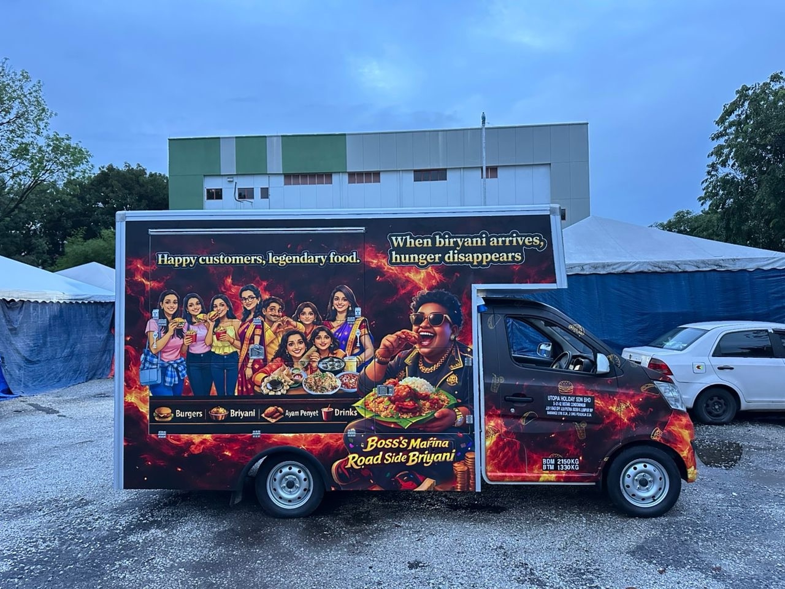 Lorry with custom stickers — the alternative to traditional spray paint