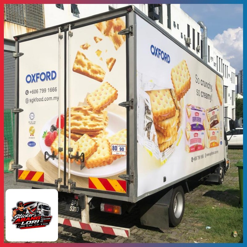 F&B custom design lorry sticker