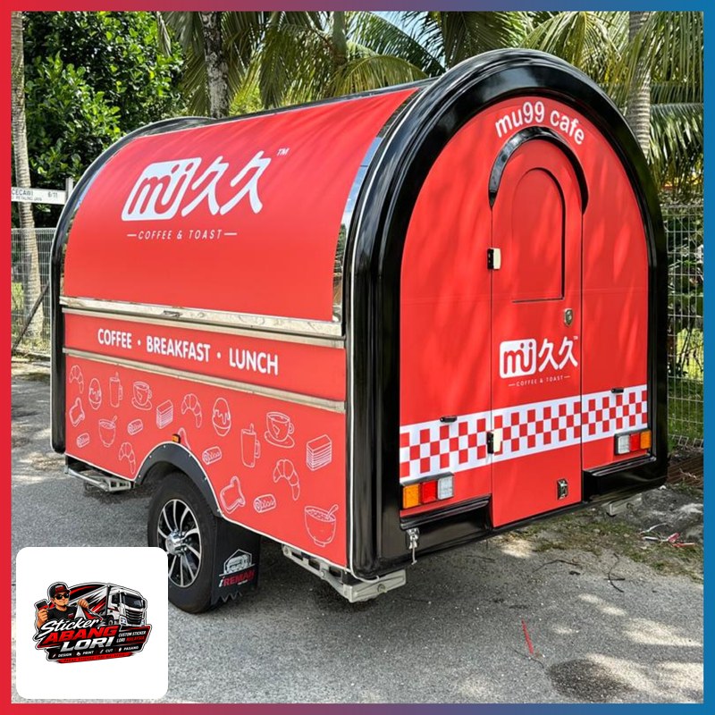 Custom full wrap food cart design